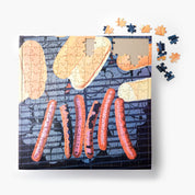 6 Hot Dogs on a Grill by Evan Sklar